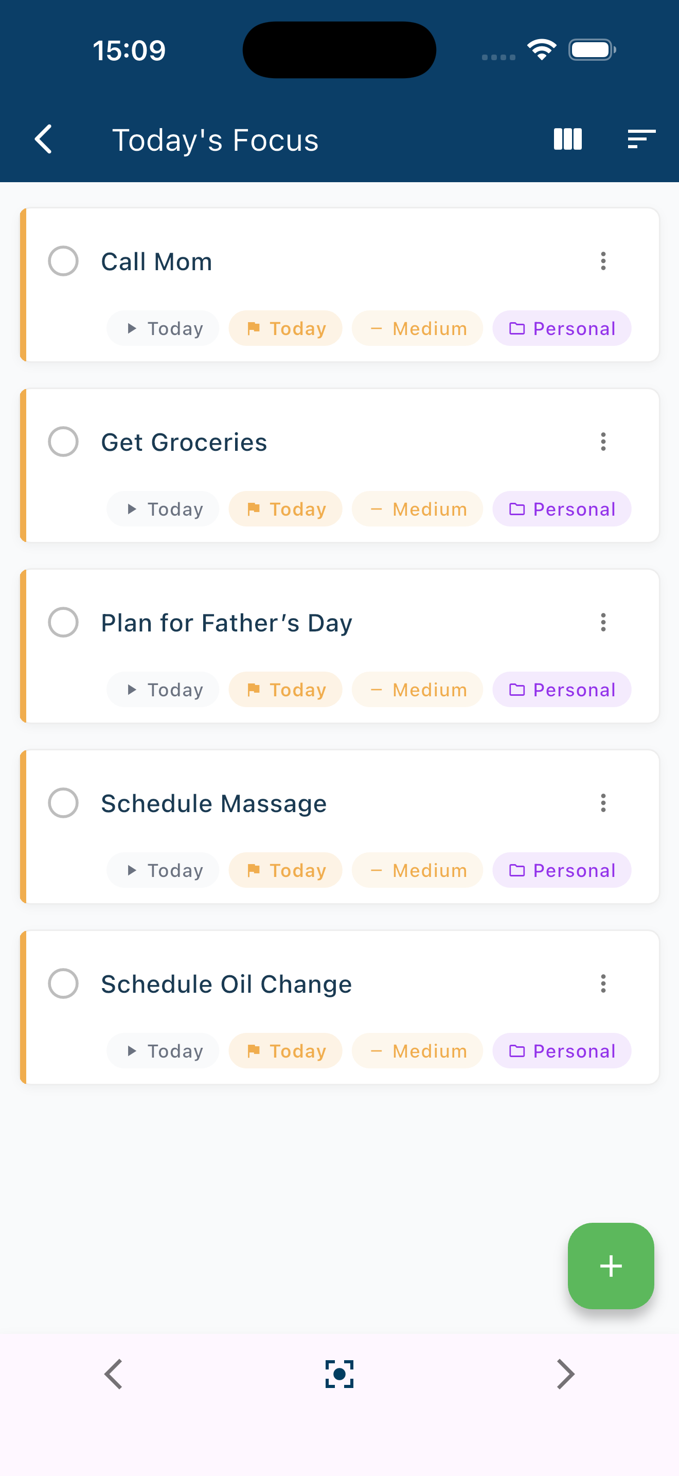 Today — Principal Task